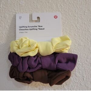 lululemon athletica Scrunchie Set - Yellow, Purple, Brown
